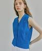 IHR Button Knit Vest / Blue