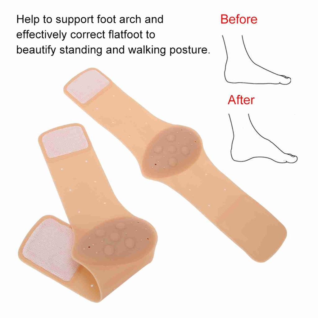 Silicone Feet Foot Arch Support Cushion Shoe Insoles Pads Skin Color