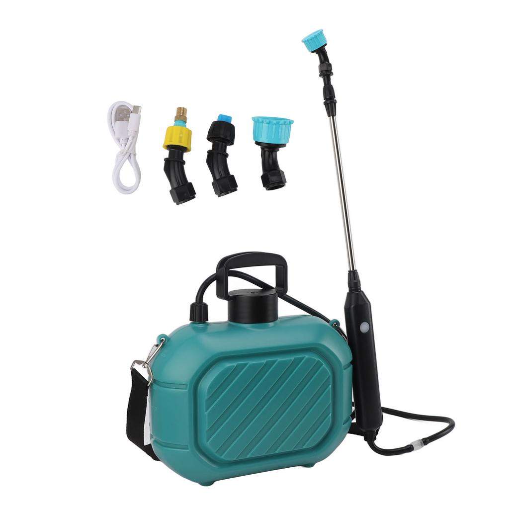 Battery Powered Sprayer 5L Rechargeable Portable Electric Garden Sprayer with Telescopic Wand and Shoulder Strap for Home Lawn