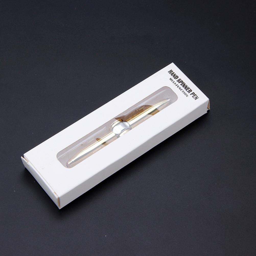 Luminous Decompression Pen Multicolor LED Rolling Finger Rotating Pen Fingertip Gyroscope Metal Pen for People with ADD