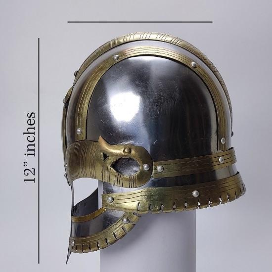 Vendal Mendulsaa Sca Larp , Viking Helmet, Medieval Templar Knight Crusader Armor, Viking Lerp Warrior Helmet, Steel Brass Helmet