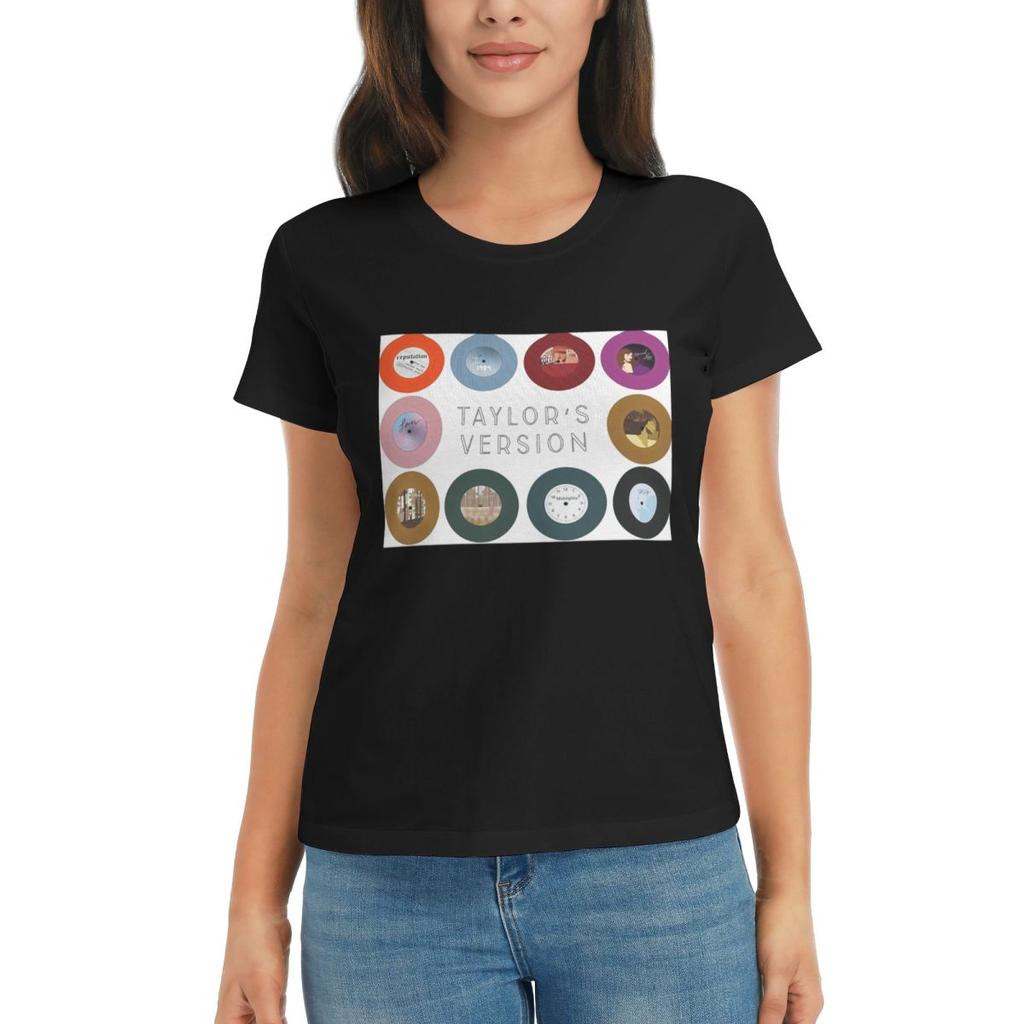 Women TShirt Taylors Version Eras Tour Albums Summer Short Sleeve Tees ONeck Cotton T Shirts Clothes Tops Streetwear
