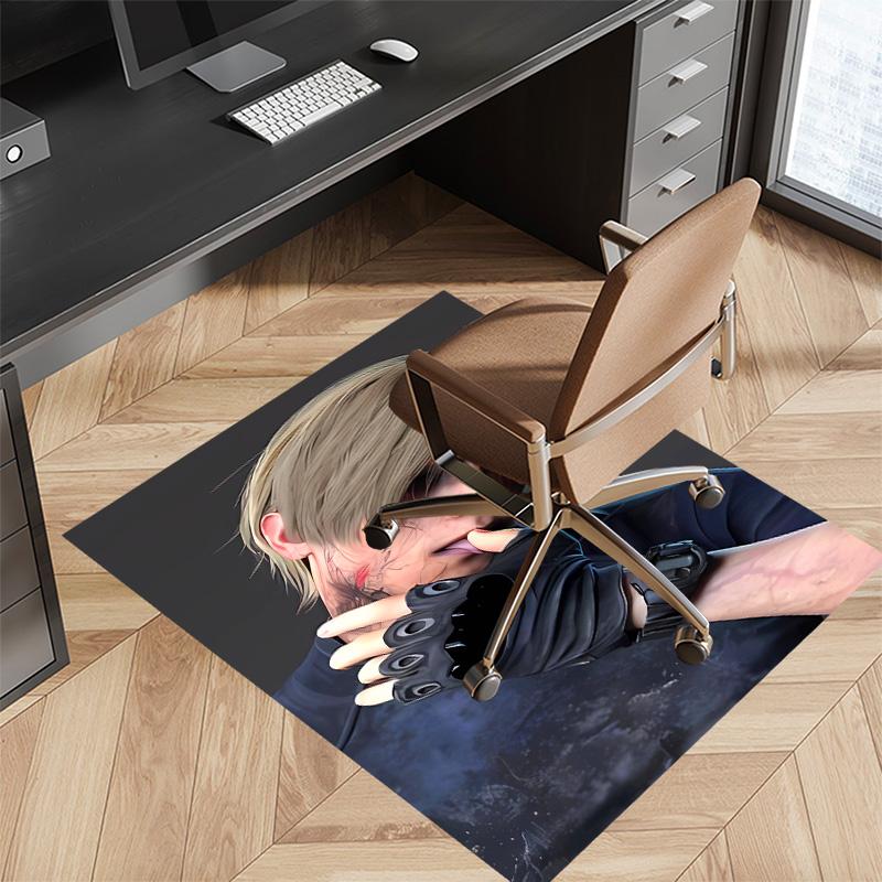 Resident Evil Leon S. Kennedy Printed Absorbent Washable Carpet, Non-Slip Bathroom Mats, Kitchen Rugs, Yoga Mat,Living Room Entrance, Camping Picnic R