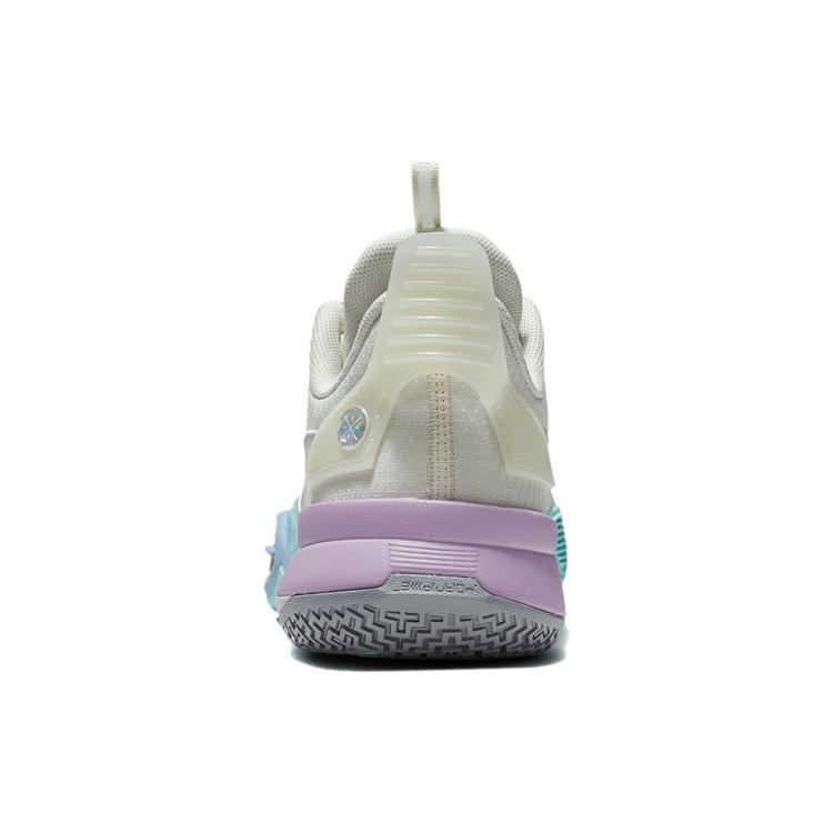 Li Ning All City 10 Youth Edition Low top Children's Basketball Shoes White Blue Purple Youth Edition Unisex ABPS009-1