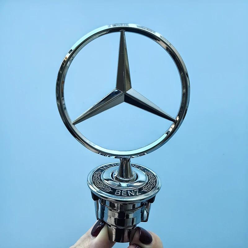 XDFMN1 Hot 2026 New For Benz Hood Stand Logo Star Badge Front Bonnet Car Emblem for Mercedes Benz W163 W204 W212 W210 W220 W24 C200 C20