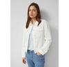 Women's Jacket s.Oliver Elastic Stretchy Denim with a Turn-down Collar 2176439.02Z8. White/beige