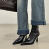 Fashion SUOJIALUN 2025 New Brand Women Ankle Boots Fashion Pointed Toe Sides Zipper Ladies Elegant Short Boot Thin High Heel Chelsea Sho