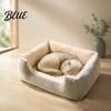 Resilient Cat Bed for Neck Support Rectangular Plush Bed, Cozy Pet Lounge Anti-slip Bottom, Cuddler Small Pets Washable Couch Indoor Cats Dogs Puppies