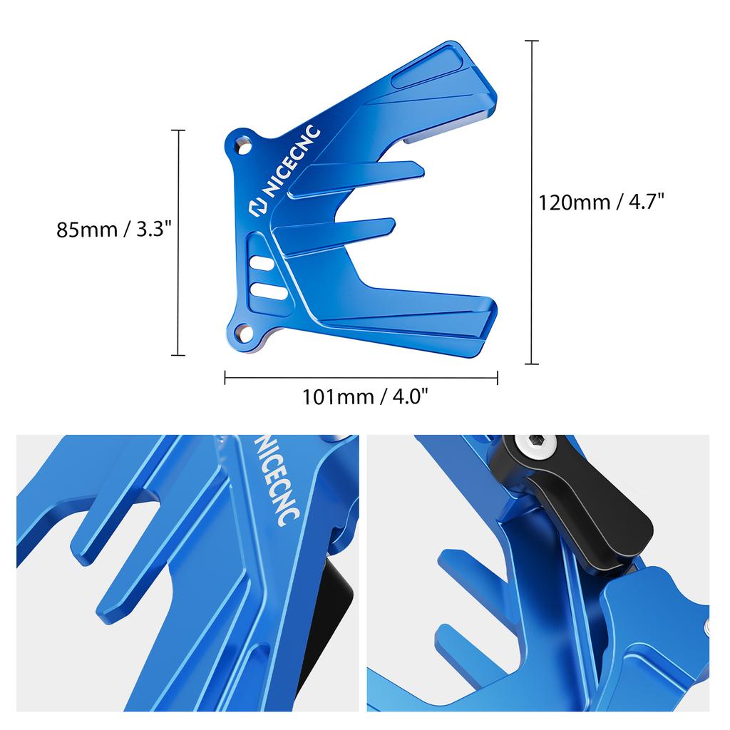 NICECNC For Yamaha YZ250 YZ 250 2000-2024 YZ250X YZ 250X 2016-2023 Motorcycle Sprocket Cover Guard Protector Aluminum 2022 2021