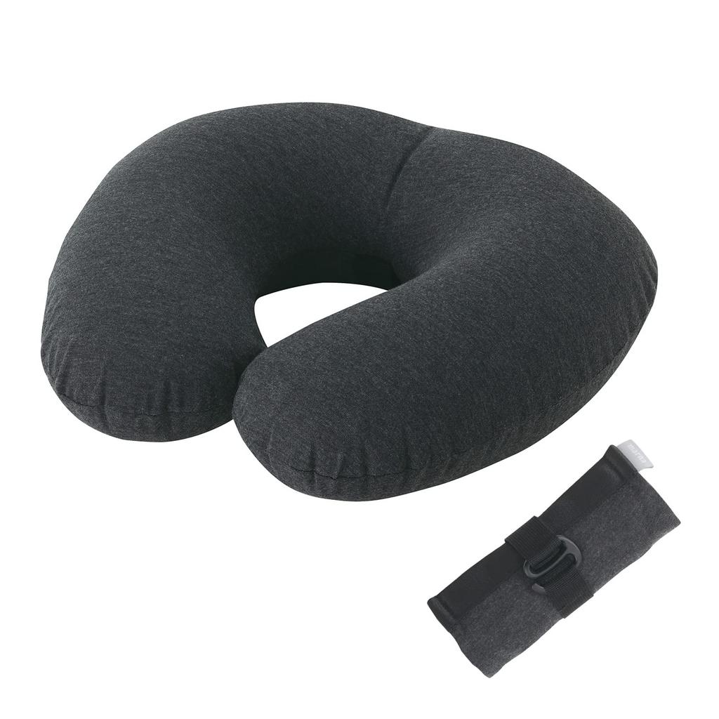 Marna Fuu Neck Pillow In One To Fit In One Neck Pillow Compact Air Neck Pillow Gray JA053GY (inflates Breath/folds Hand/washable) (for