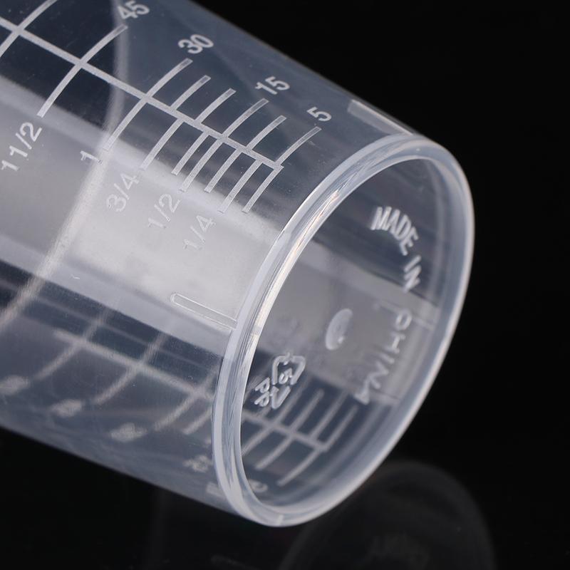10Pcs 60Ml Measuring Cup Transparent Plastic Scale Beaker Cups Lab Graduated Liquid Container Without Handle Kitchen Baking Tool