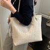 New Trendy Women's Bag Straw Woven Lace One-shoulder Tote Bag for Women Fresh and Literary Knitted Handbags for Women