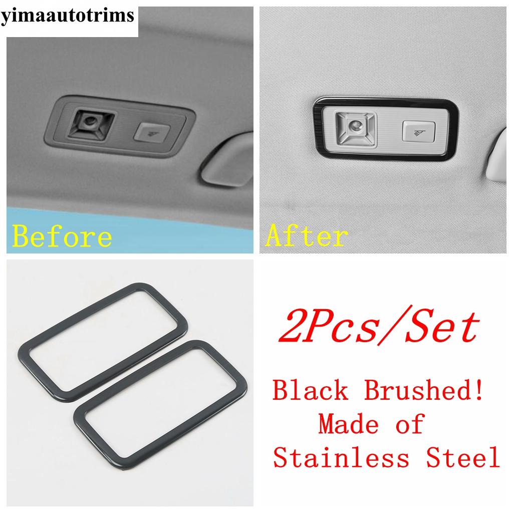 Roof Reading Lights Lamps Frame Cover Kit Trim For Volkswagen T-Roc T Roc 2018 - 2025 ABS / Stainless Steel Interior Accessories