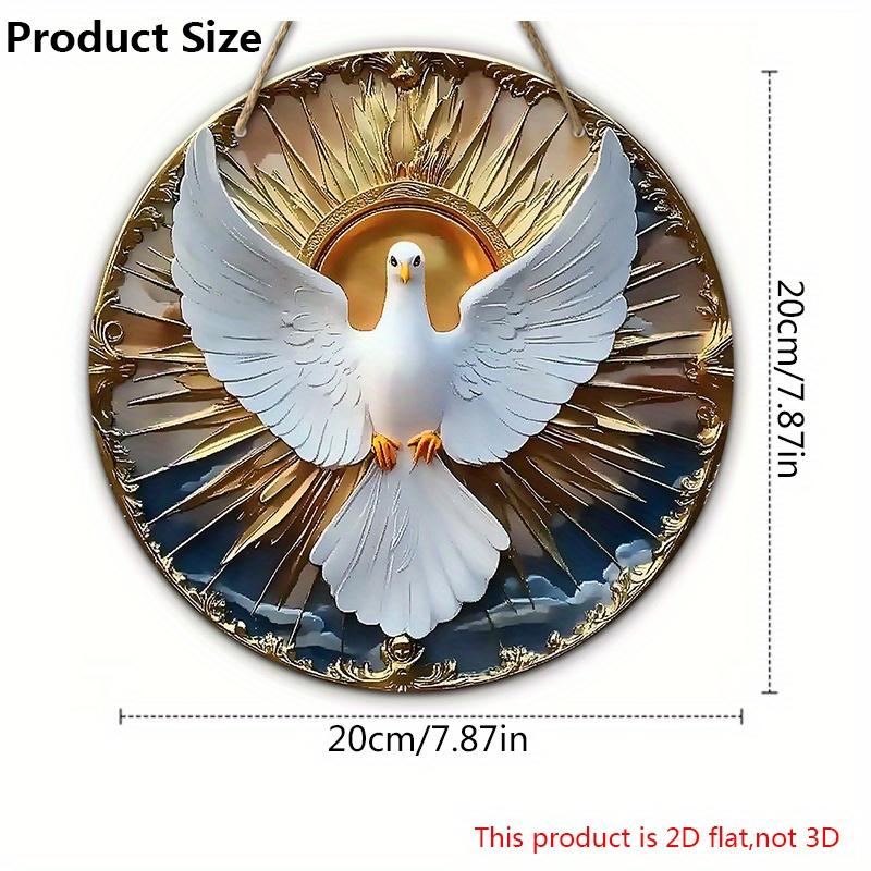Christian Holy Spirit Dove Wooden Sign 2D Relief Effect of Christian-Inspired Decor for Home Versatile Hanging Sign for Doors and Walls Wall Decor