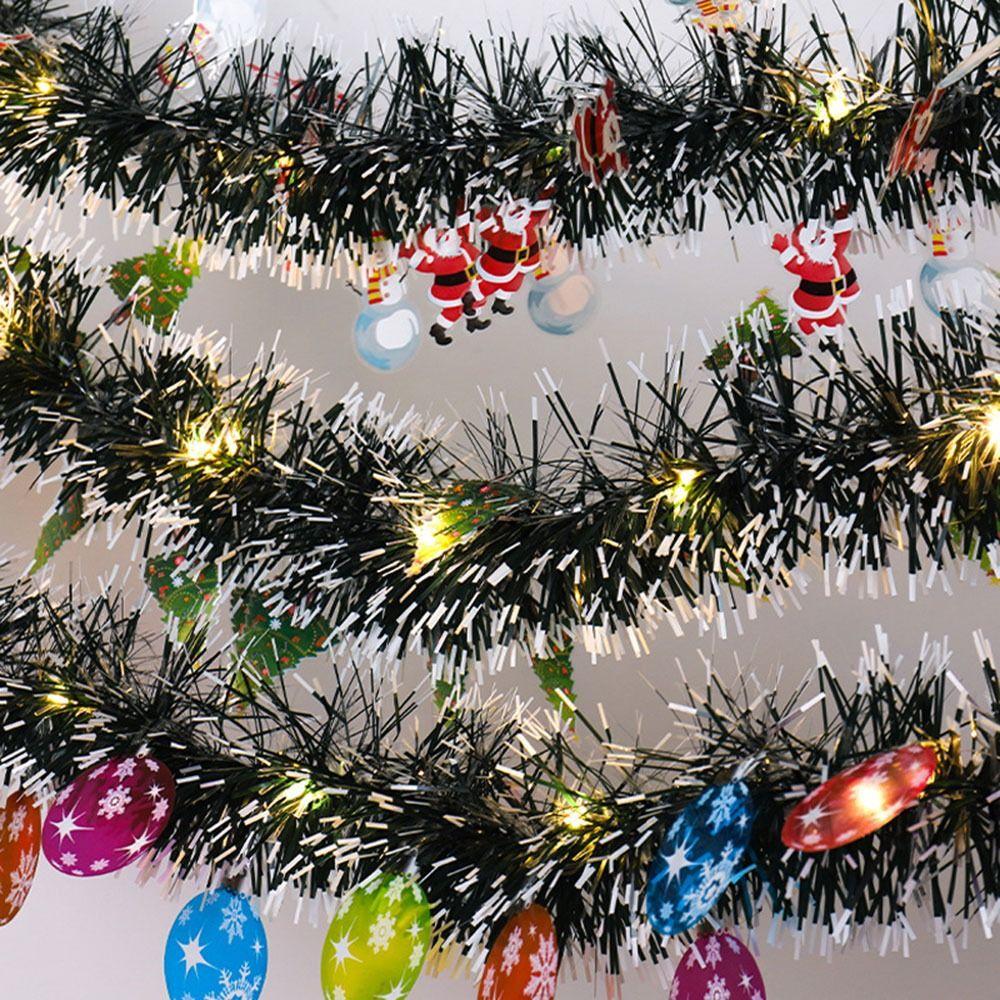 New 5M Christmas String Lights Santa Claus Christmas Snowflake Christmas Wool Strip Christmas Tree Skirt Scene Layout