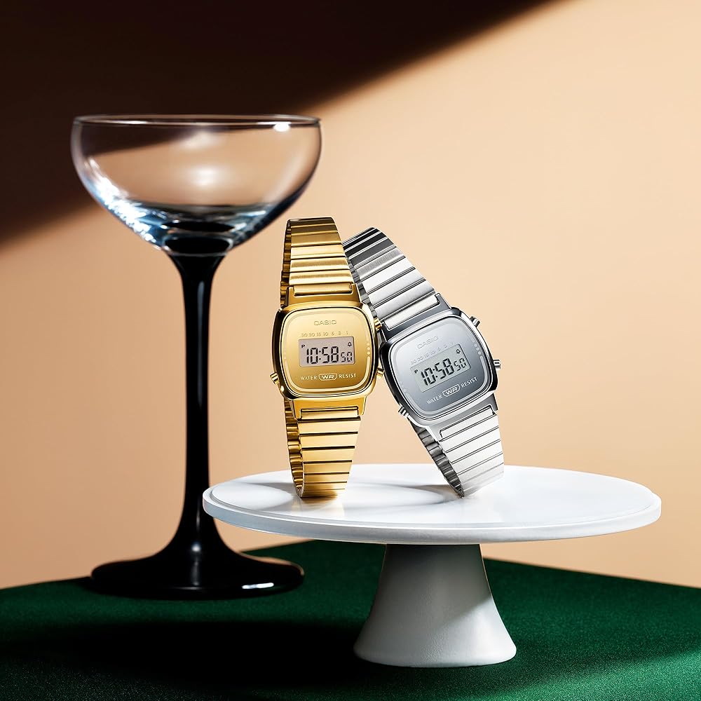 Casio Classic LA670WEGS-9AJF Women's Gold Watch with Quartz Movement and Stainless Steel Band