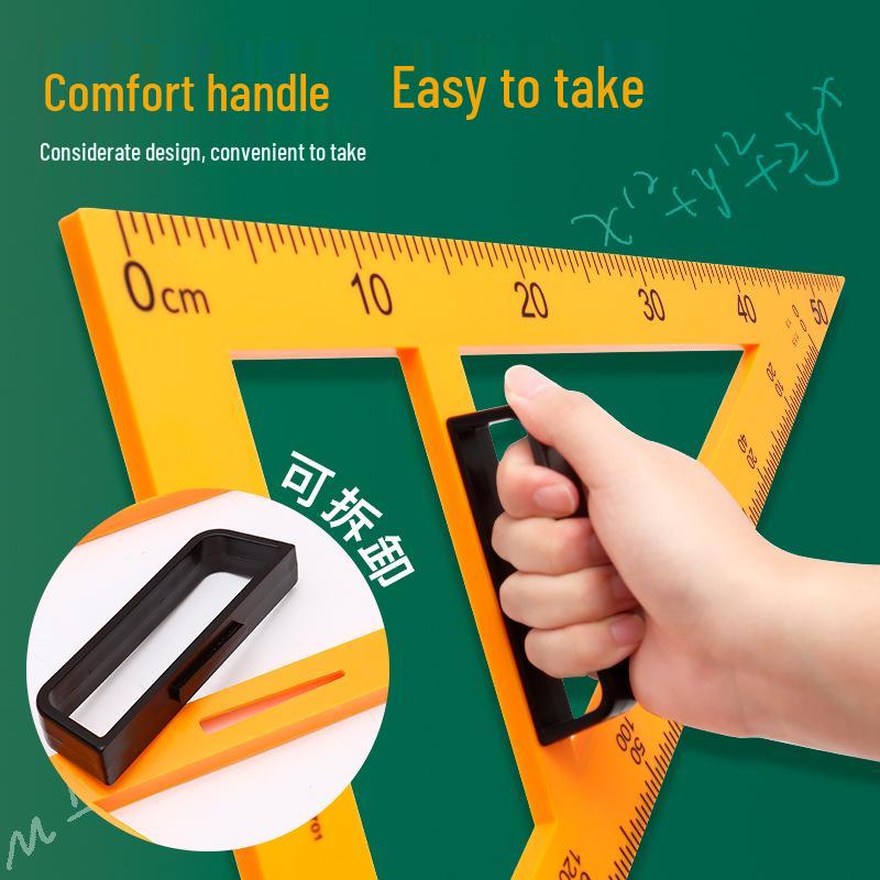 Little Fish Ruler Set: Compass, Magnetic Straight Edge, Protractor, and Set Square - Math Teaching Tools