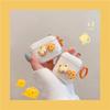 Transparent Cheese Cat Apple Pro 1st Generation Bluetooth Headset Cover for Apple AirPods 1st/11th Generation Cartoon Soft Case