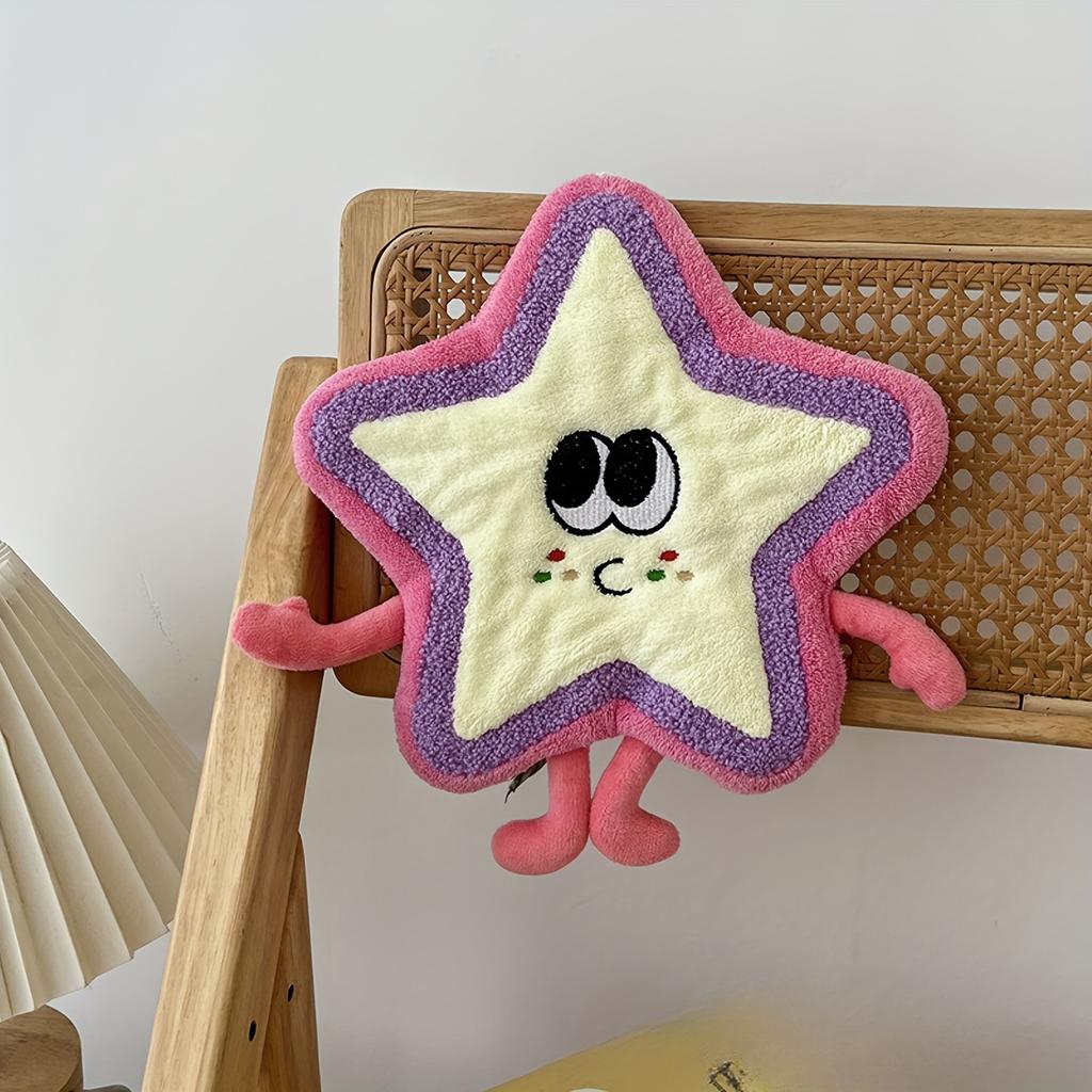 1PC Cute Star Towel, Hanging Kitchen and Bathroom Towels, Hand Washing Small Square Towels, Kitchen Wipes