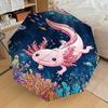 1PC Axolotl Ocean Umbrella-8-Rib Reinforced, Automatic Open, Lightweight & Durable, Fashion Accessory for Outdoor, J0414