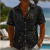 Camicia da uomo con stampa floreale 3D Camicia con bottoni Camicia casual Camicia estiva Manica corta Abbigliamento quotidiano per le vacanze