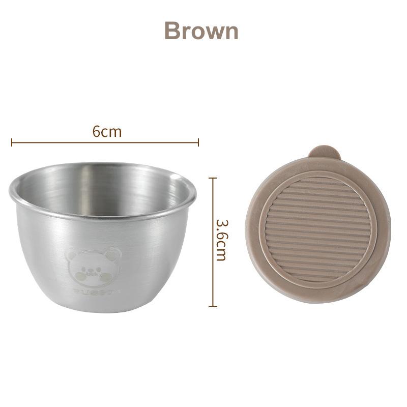 

1/6 шт. Контейнер для заправки салата с многоразовым стаканом из нержавеющей стали 80 мл, герметичные силиконовые крышки для ланч-бокса и пикника, кухня