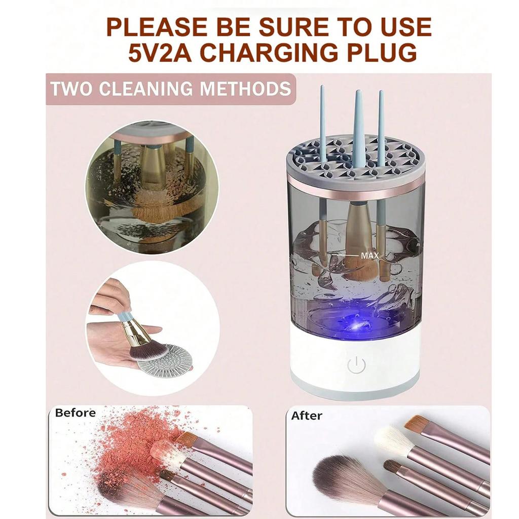 Portable Electric Women's Makeup Brush Cleaner Makeup Brush Cleaning Tool With USB Automatic Cleaning Makeup Brushes