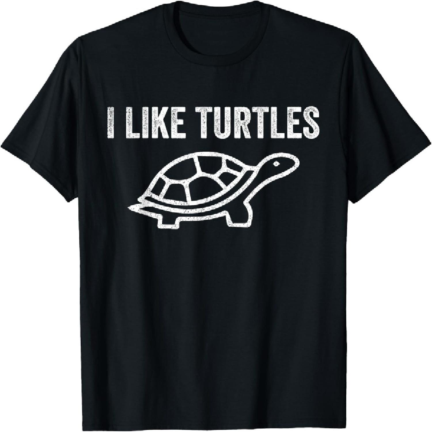 I Like Turtles Cute Funny Turtle Pet Shirt T-Shirt XXXXXL разноцветный