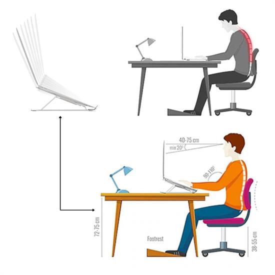 Adjustable Laptop Support Base Fully Foldable Portable Laptop Riser