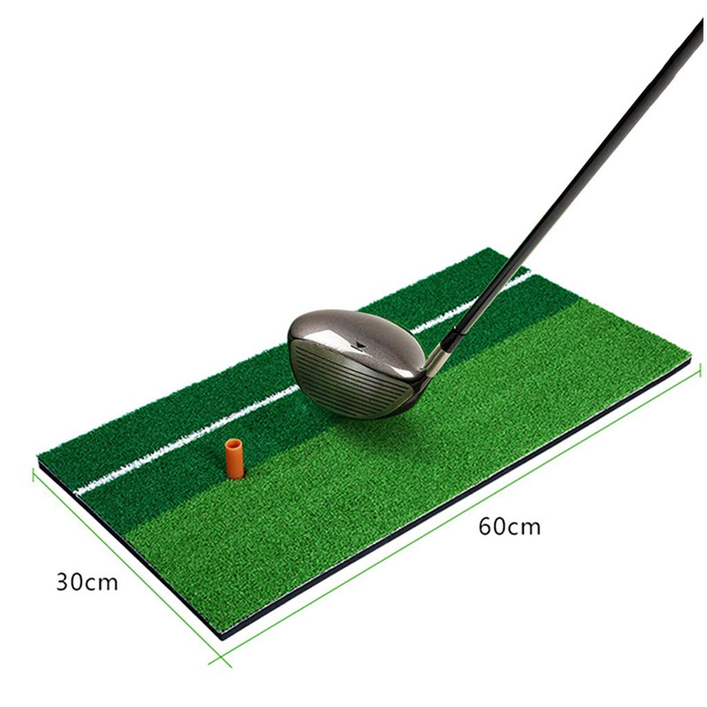 Indoor Golf Practice Mat 60x30cm - Non-Slip Base, Marking Lines Turf for Backyard Training Equipment