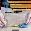 2M Rotape Tape Measure Compass With 10 Pencil Leads Measure Beam Compass For Drawing Circles And Lines Fixable Button