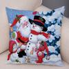 50 Style Merry Christmas Cushion Cover Decor Cute Cartoon Santa Claus Snowman Pillow Case Soft Plush Pillowcase for Sofa Home