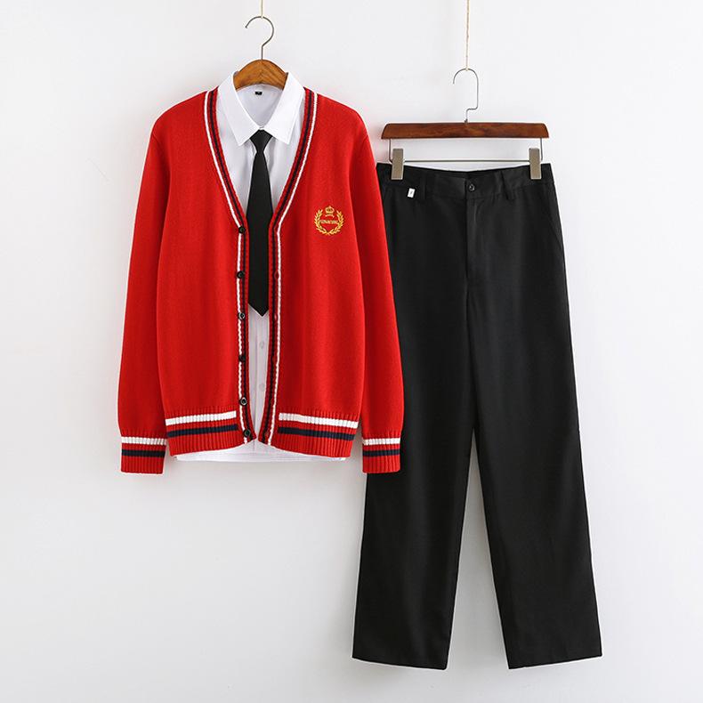 Women's Thickened JK Cardigan Sweater - Autumn/Winter Japanese College Style Embroidered Long Sleeve Knitwear