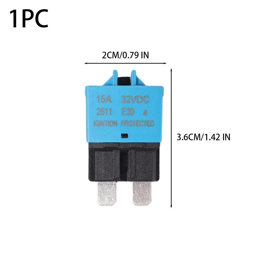 Car Blade Resettable Fuses 5A 7.5A 10A 15A 20A Automotive Fuses Circuit Breaker for E39 Fuse Car Plug-in Overcurrent Protector