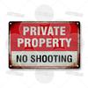 DORA Tin Sign Hunting Fishing Warning Metal Sign Shooting Range Caution Plaque No Duck Shooting Private Property Animal Wildlife Protection