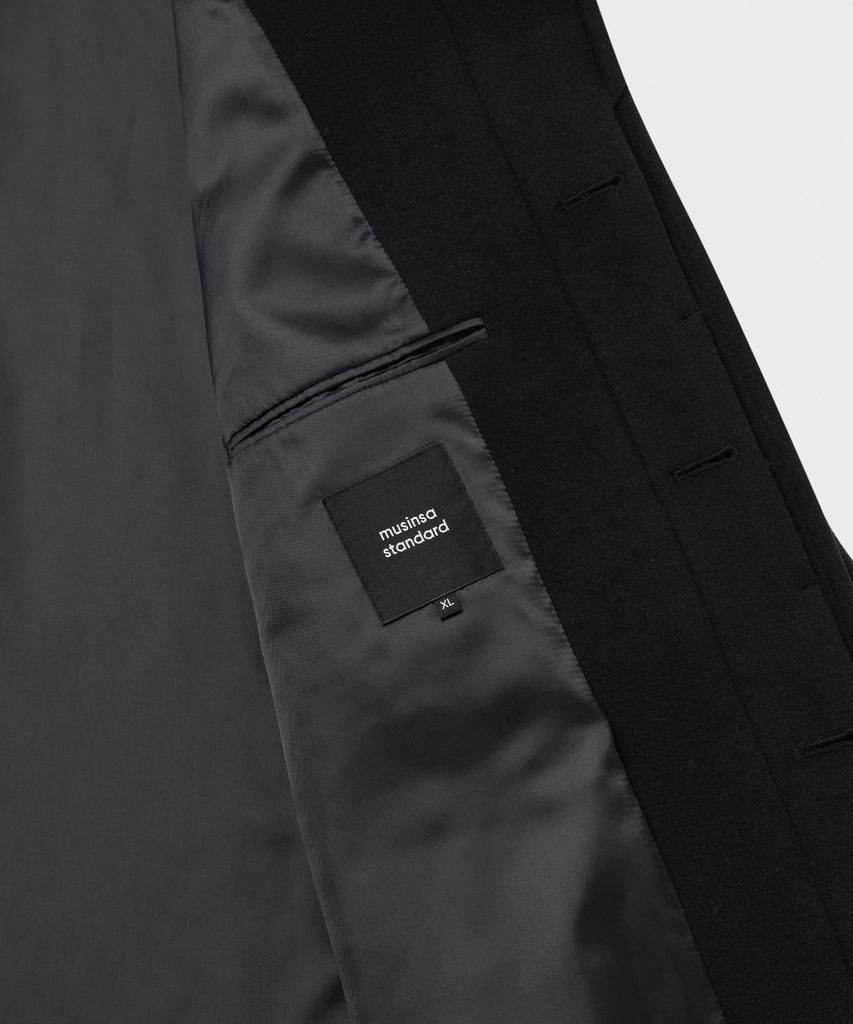 Musinsa Standard Daily Balmacaan Coat [Black]