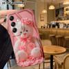 Phone Case: 2D Flat Samsung Galaxy A34 A35 M05 M06 S20 S22 S21 FE Plus 5G Protective Case, Plush Rose Teddy Bear, Christmas and Halloween Gift