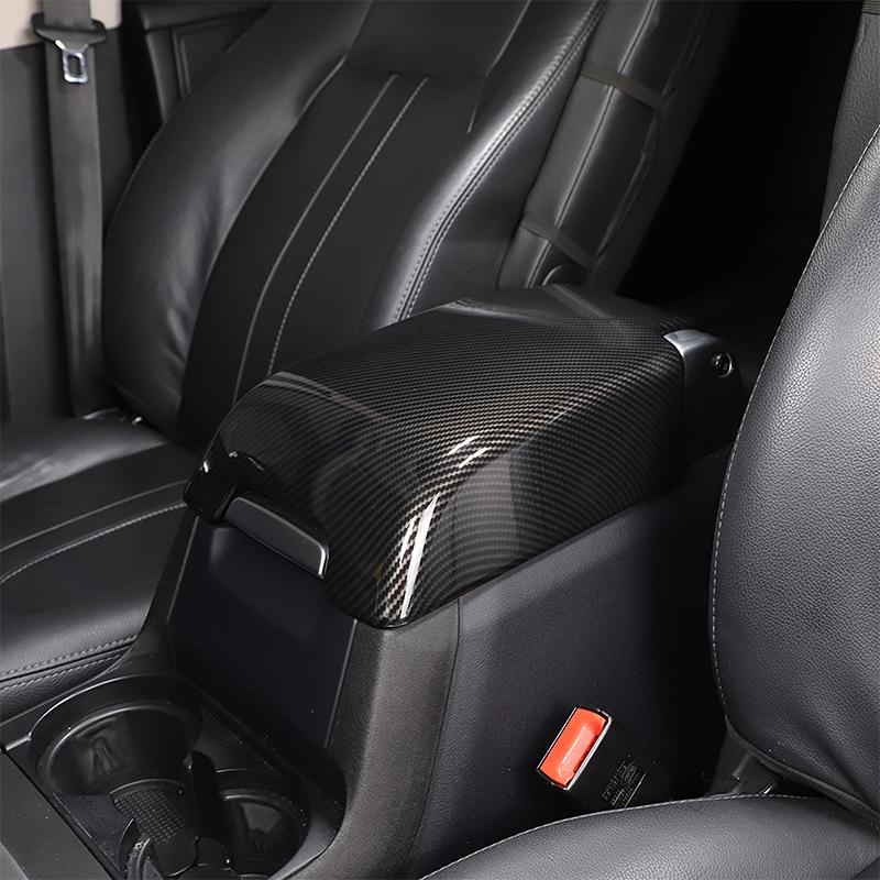 ABS Carbon fiber Car Inner Armrest Box Storage Box Decorative Cover Trim For Land Rover Discovery 3/4 2004-2016 Car Accessories