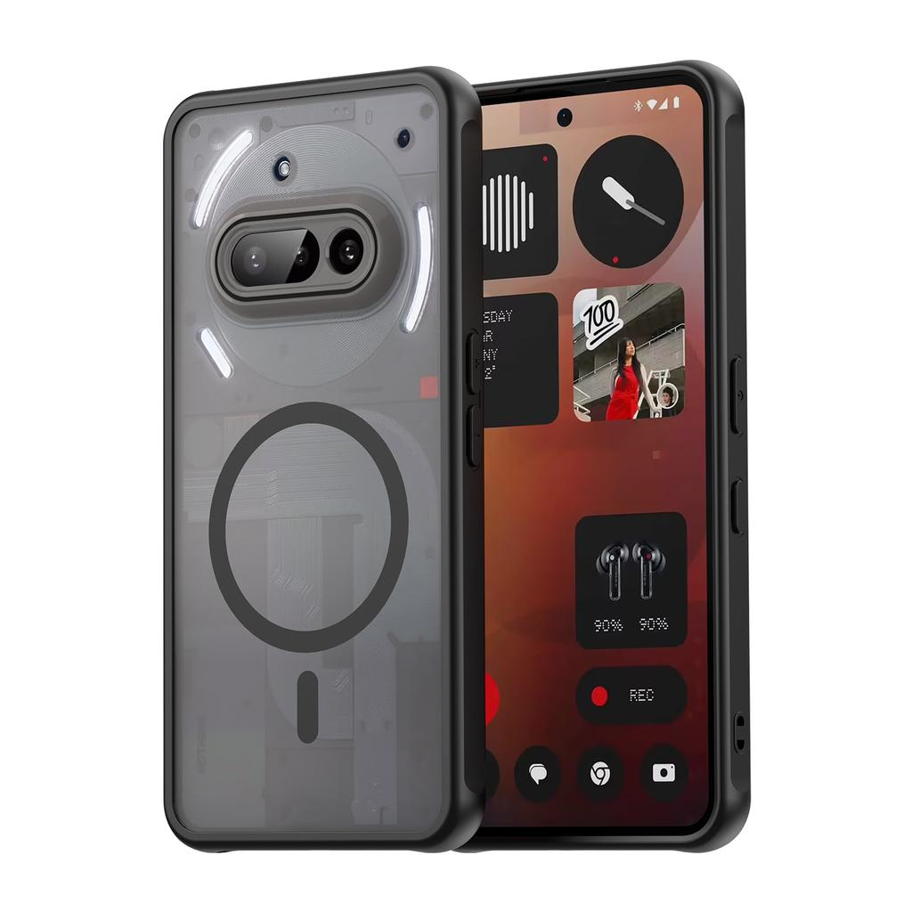 Frosted Shield Shockproof Case For Nothing Phone 3A 6.77 inches Magsafe Magnetic Wireless Charging TPU Frame Plastic Back Cover