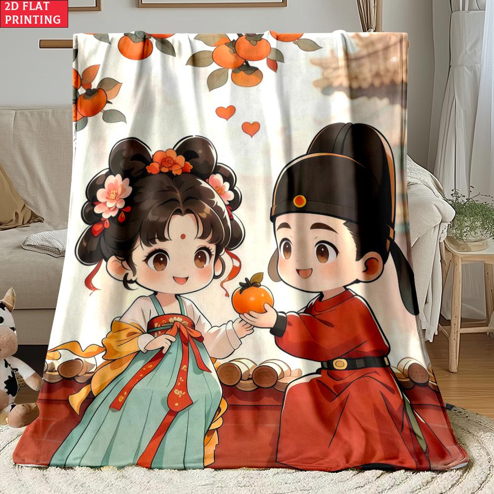 Kleines Paar dünne Flanelldecke für Schlafzimmer, Wohnzimmer, Sofas Decken, Mittagspausen, Picknicks, Decken flauschige individuelle Decke