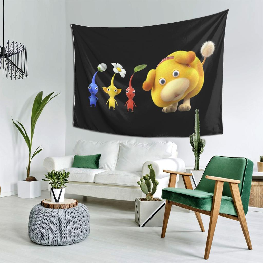 Pikmin Tapestry Decoration Art Aesthetic Tapestries for Living Room Bedroom Home Wall Cloth Wall Hanging