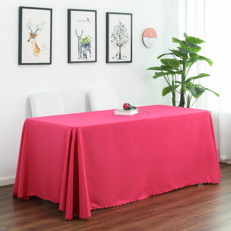 White Rectangle Polyester Tablecloth, Table Cloth Overlay for Birthday, Wedding, Banquet, Party Decoration, Dining Table Cover