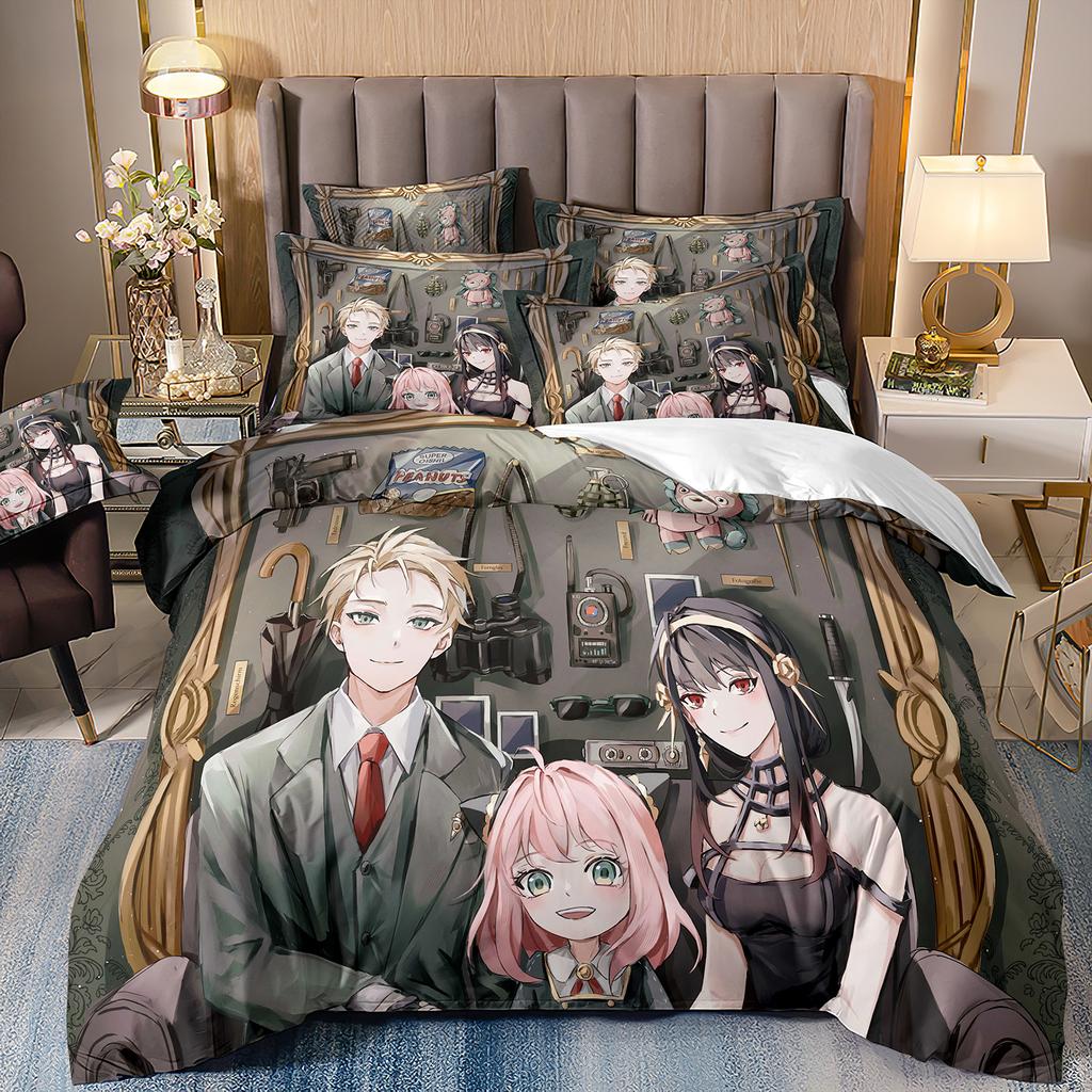 Spy X Family 3D Print Anime Printed Bed Set Duvet Cover Pillowcase Bedding Set Bed Linen Sheet Quilt Cover Full Queen King Size