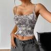 Tops Bustier Estampados para Mujer Verano Nuevo Tirantes Estampados Ombligo Corto Sin Mangas Temperamento Camisetas de Tirantes