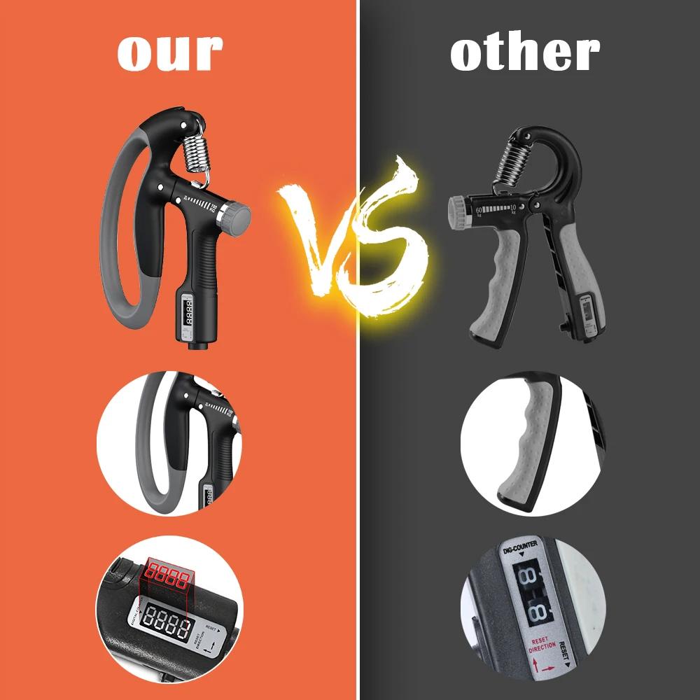 Smart Counting Hand Grip 10-100KG Adjustment Exercise Power Strengthening Pliers Spring Finger Pinch Wrist Expander Training 1PC