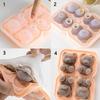 2/4/6 Grids Kawaii Bear Silicone Ice Cube Making Molds Summer Relieve the Heat Ice Cube Trays Mold To Make DIY Drink Ice Coffee