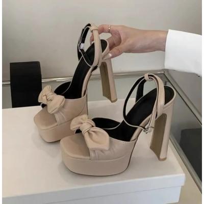Fashion 13cm Ultra High Heels Women Sandals Fashion Square Toed Open Toe High Heels Women Strap Ankle Sandal High Heels Platform Sandals