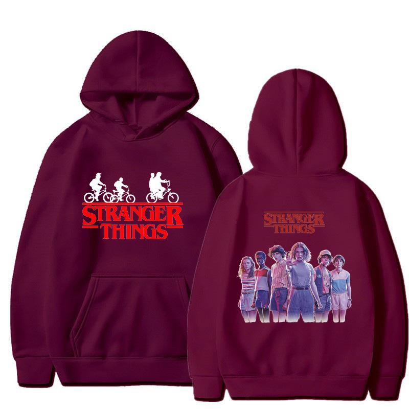 Men's and Women's Fleece Sweater Jumper Hoodie Anime hoodieStranger Things4