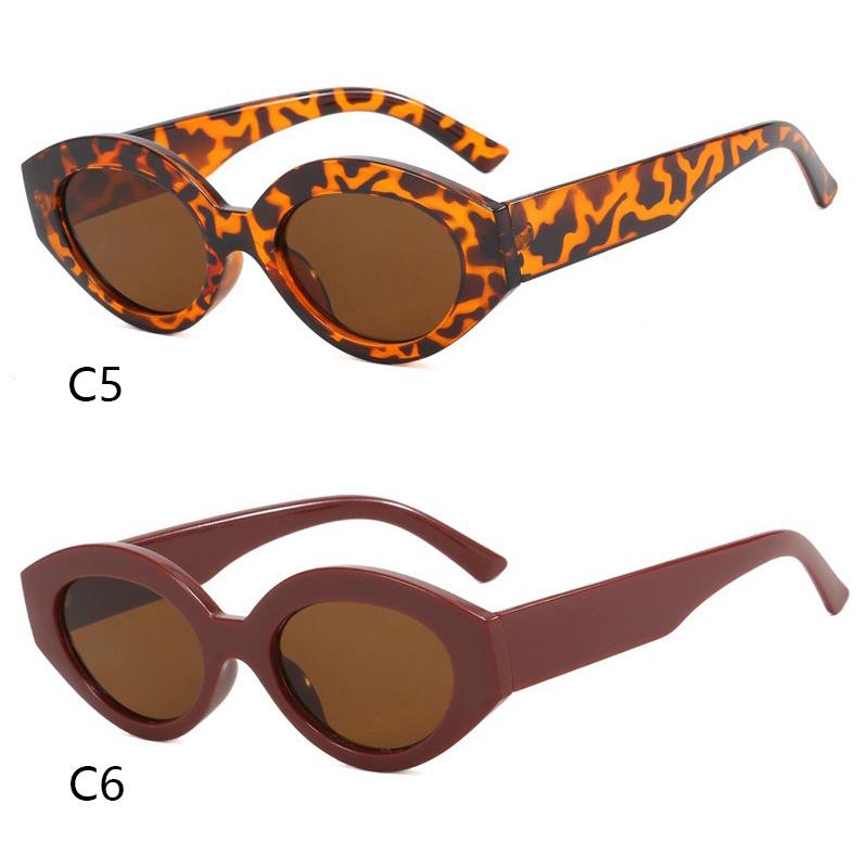Small Frame Oval Sunglasses Women Men Simple Fashion Cat Eye Sun Glasses Camping Driving Shopping Shade Glasses