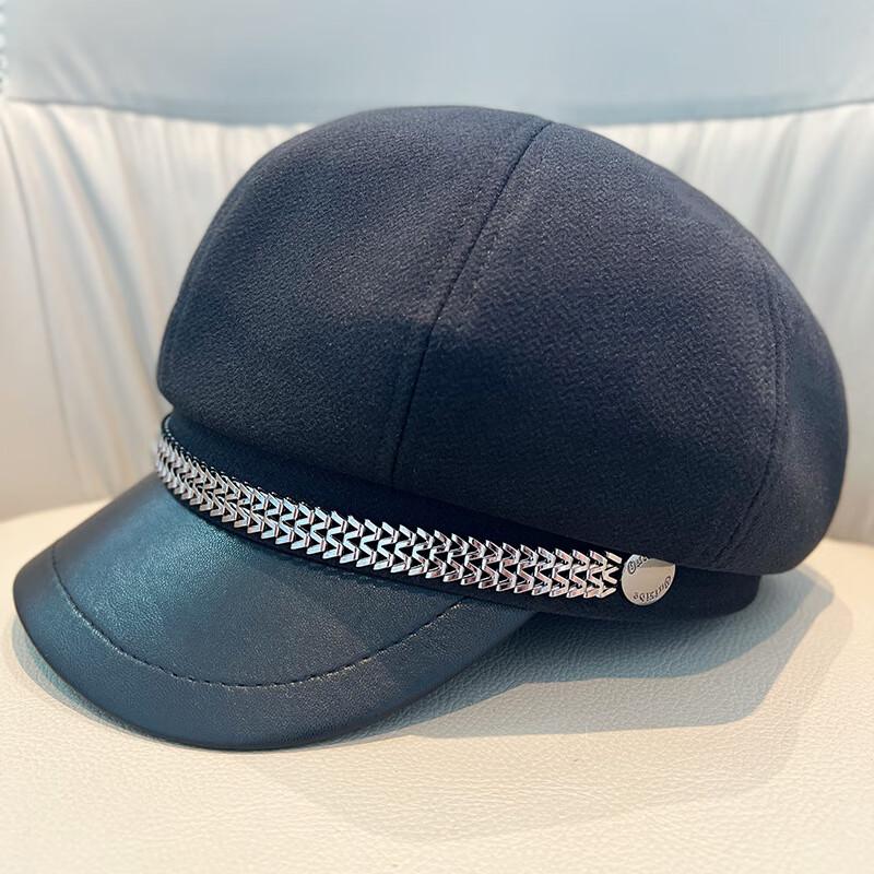 ВСТРЕЧАЙТЕ SUNNY Ретро Шерстяная Кепка-восьмиклинка с Цепочкой M